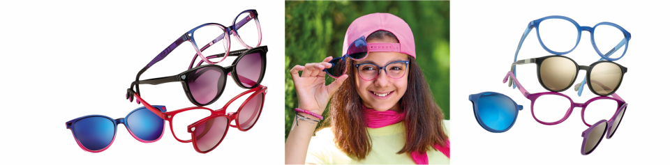 Dětské brýle se slunečním klipem