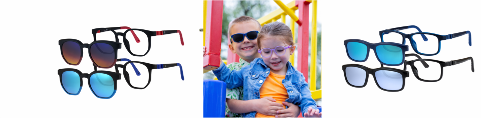 Dětské brýle se slunečním klipem