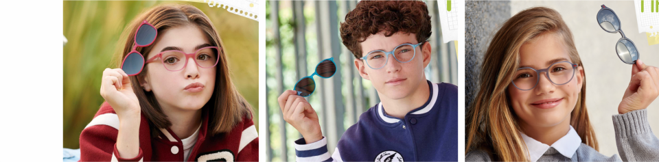 Dětské brýle se slunečním klipem