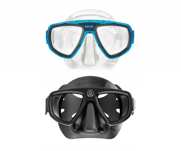 Potápěčská maska se zábrusem čoček Titan