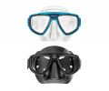 Potápěčská maska se zábrusem skleněných čoček