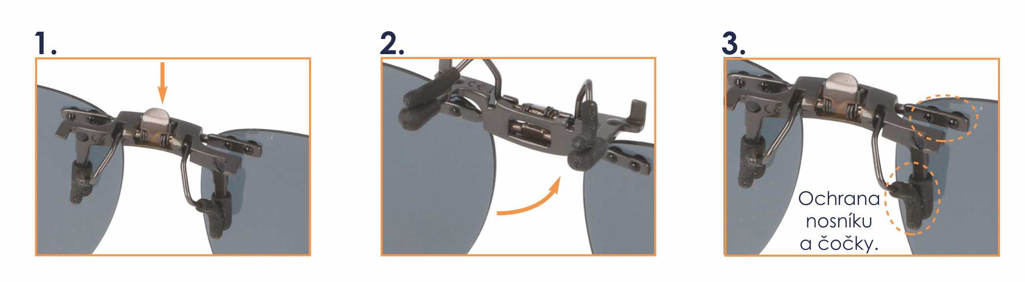 Polarizační klip vyklápěcí vel. 67