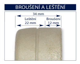 Speciální diamantový kotouč k broušení a leštění